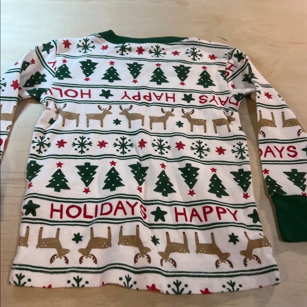 Carter's Green and Red Holiday Pajama Set 100 % Cotton Sz 18M - Picture 8 of 8